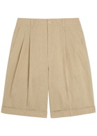 Jacquemus Le Short Pastro Herringbone Linen-blend Shorts Beige