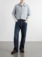 FRAME - Striped Shell Shirt - Blue