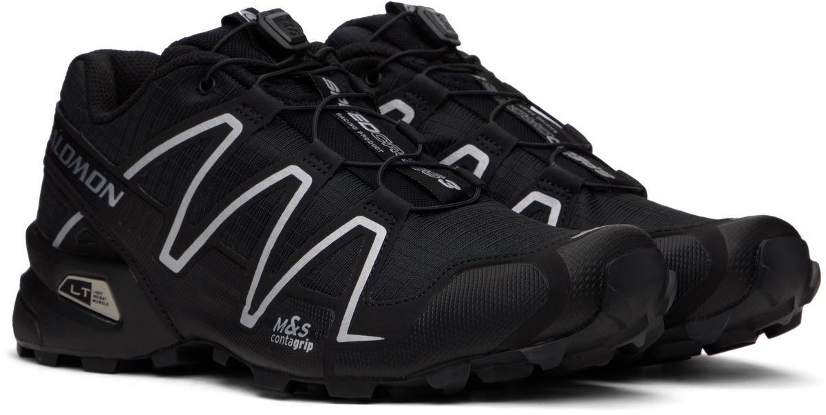 【送料&関税込】Salomon Black Fabric Speedcross 3 Sneakers - Salomon Black Speedcross 3 Sneakers Salomon