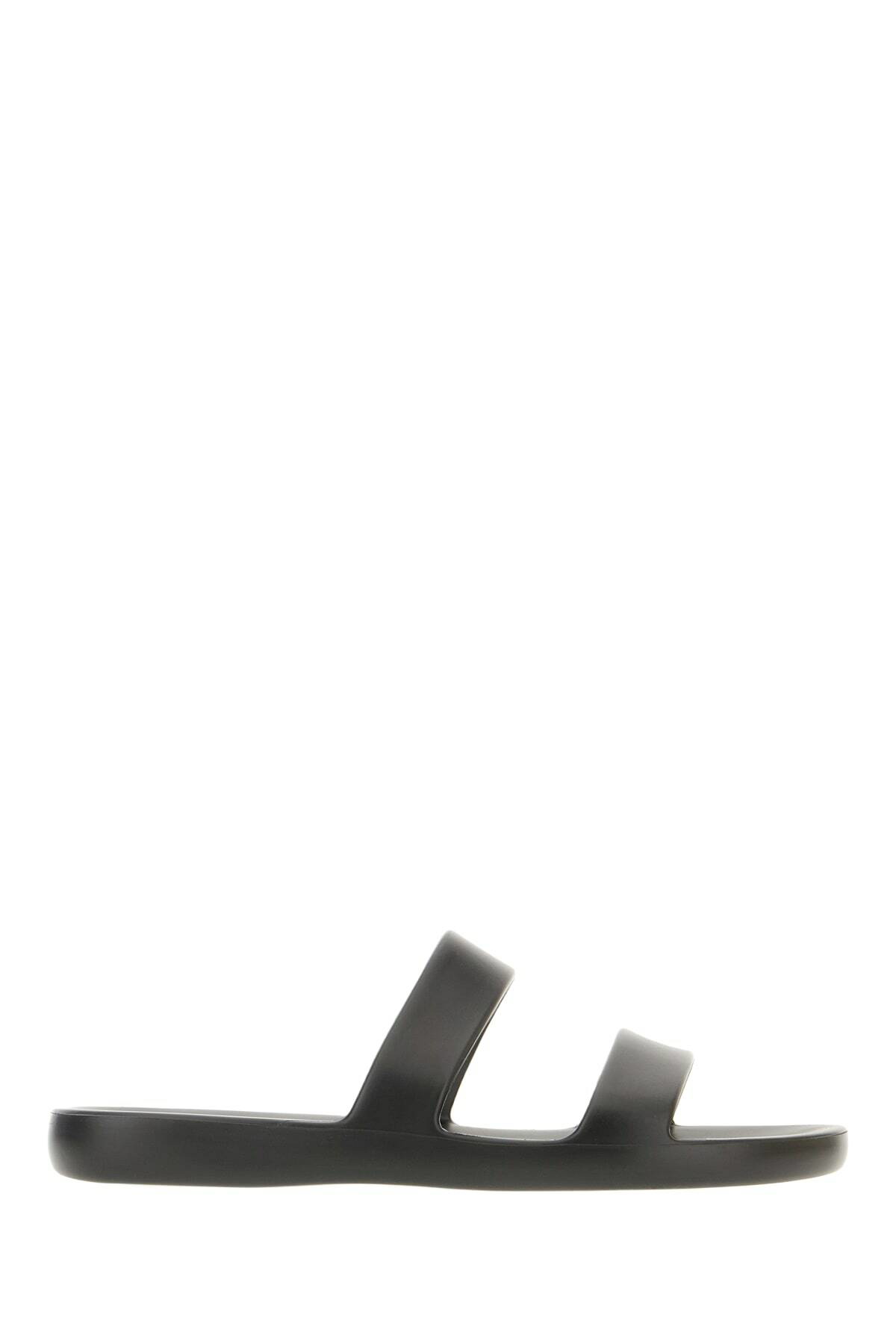 スリッポン THE ROW BLACK RUBBER FOAM SLIPPERS The Row Black Rubber Foam Slippers The Row