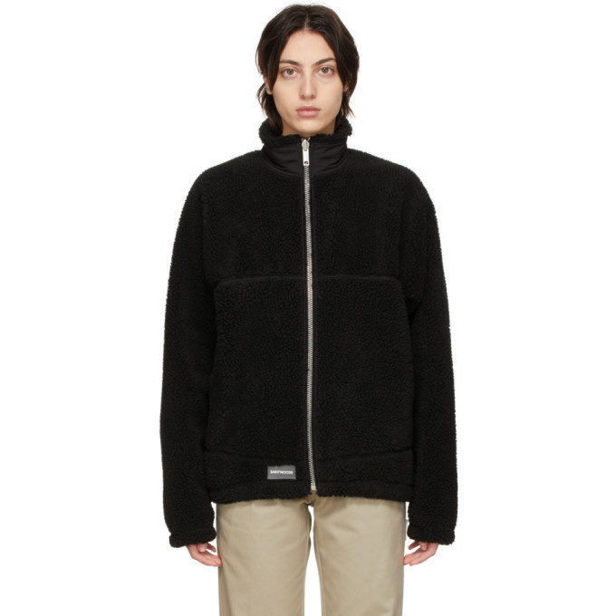 Photo: Saintwoods Black Sherpa Lightning Zip Sweater