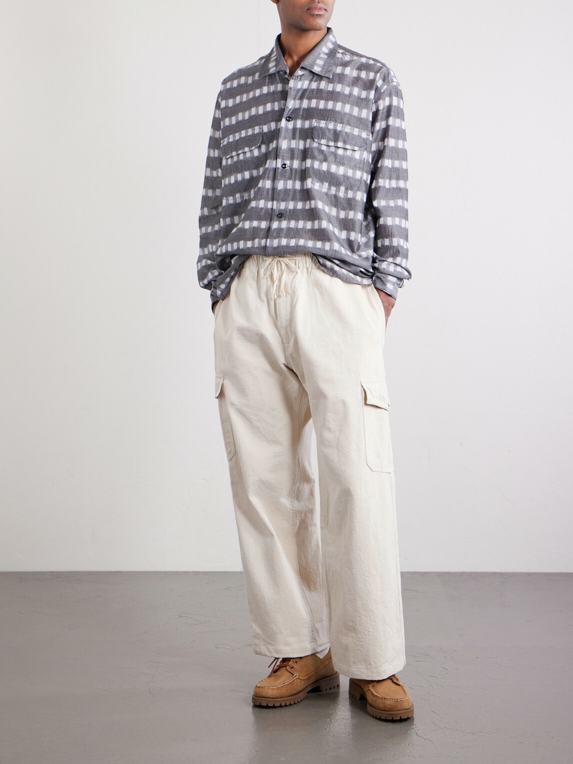 Monitaly - Milano Printed Cotton Shirt - Gray