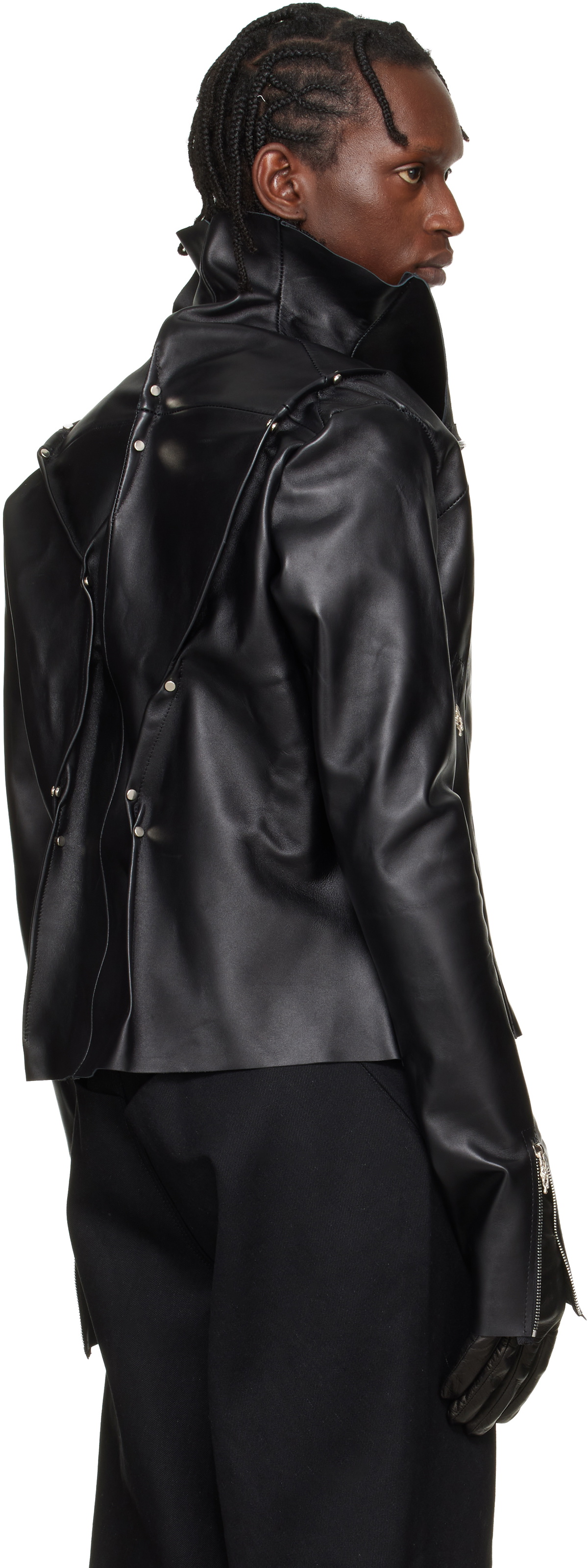 Swampgod Black Rivet Leather Jacket
