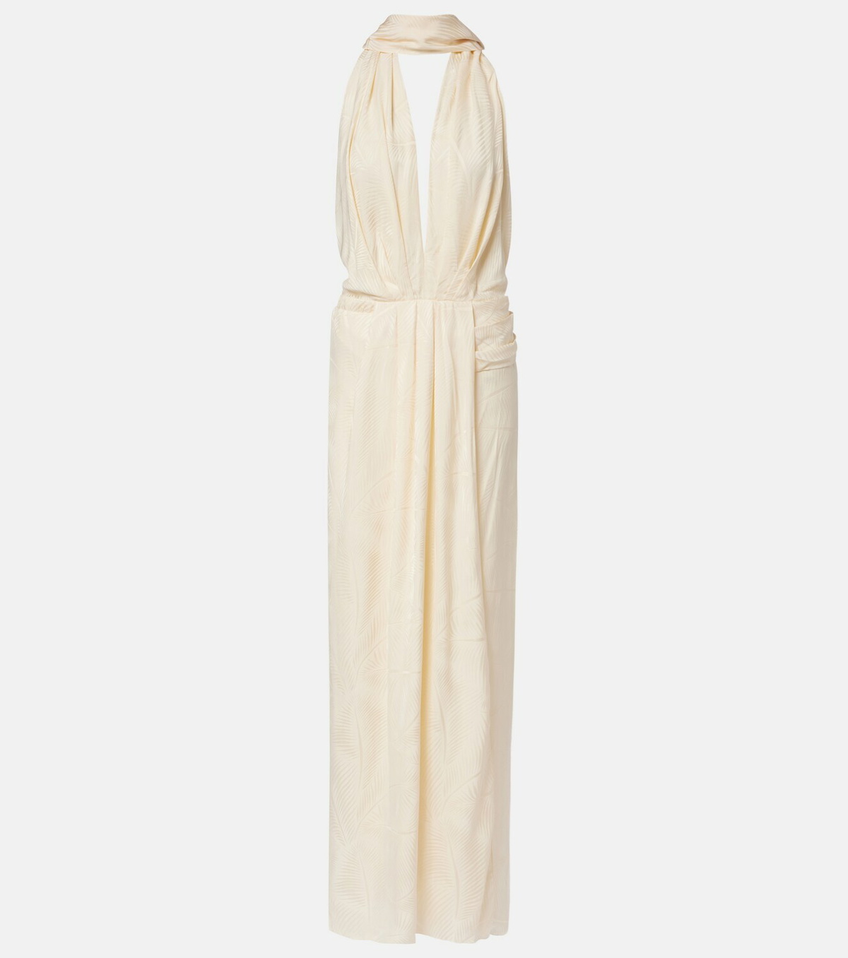Johanna Ortiz Scarf-detail jacquard maxi dress