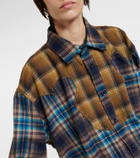 Maison Margiela Checked wool shirt dress