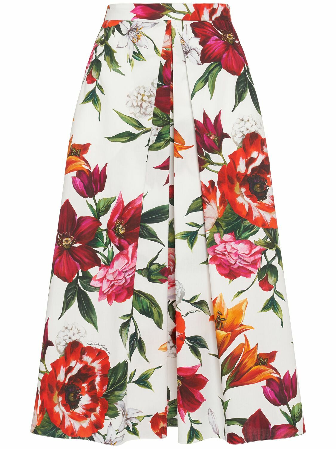 DOLCE & GABBANA - Majolica Print Cotton Long Skirt Dolce