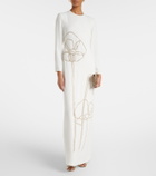 Costarellos Zarie embellished crêpe gown