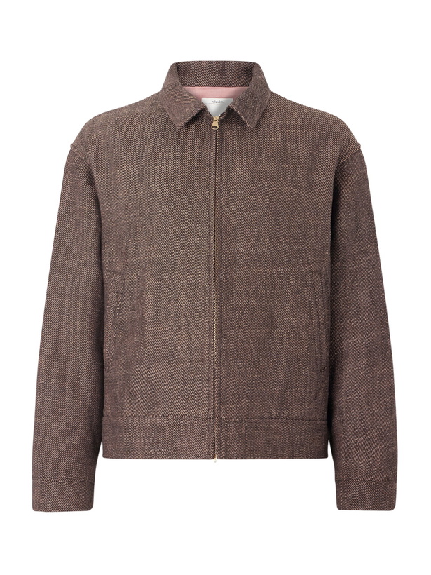Photo: Visvim - Strato Leather-Trimmed Linen and Wool-Blend Twill Jacket - Brown