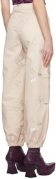 KIM SHUI Beige Butterfly Trousers