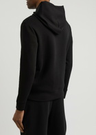 Emporio Armani Logo Hooded Cotton-blend Sweatshirt Black