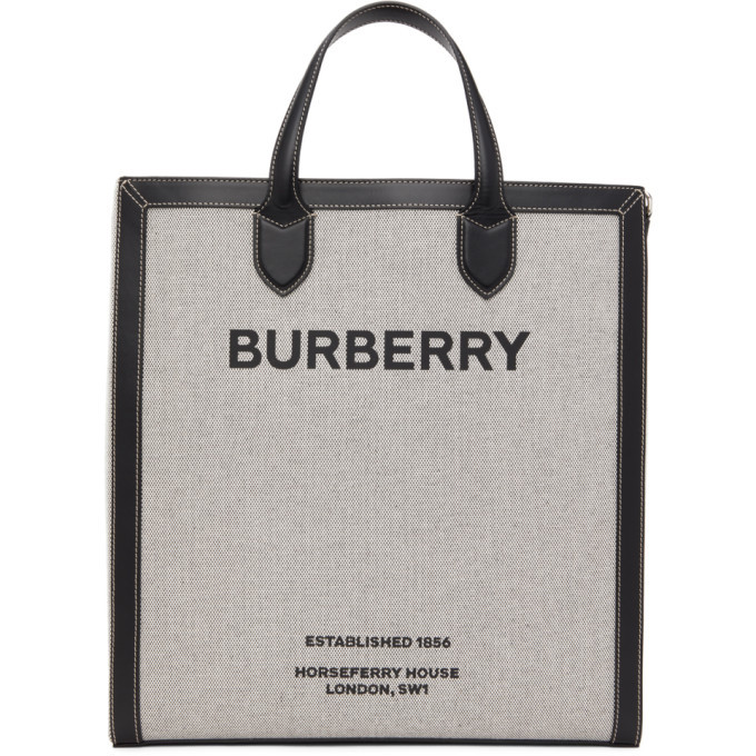 Burberry Grey Horseferry Kane Tote Burberry