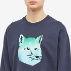 Maison Kitsuné Men's Vibrant Fox Head Relaxed Sweat in Navy