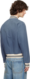 Maison Margiela Blue Varsity Caban Jacket
