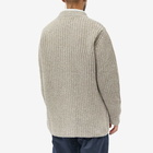 NN07 Men's Benzon Chunky Rib Cardigan in Stone