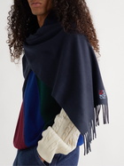 Loewe - Anagram Fringed Logo-Embroidered Cashmere Scarf