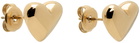 Marland Backus SSENSE Exclusive Gold Lonely Heart Earrings