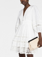 ZIMMERMANN - Embroidered Linen Mini Dress