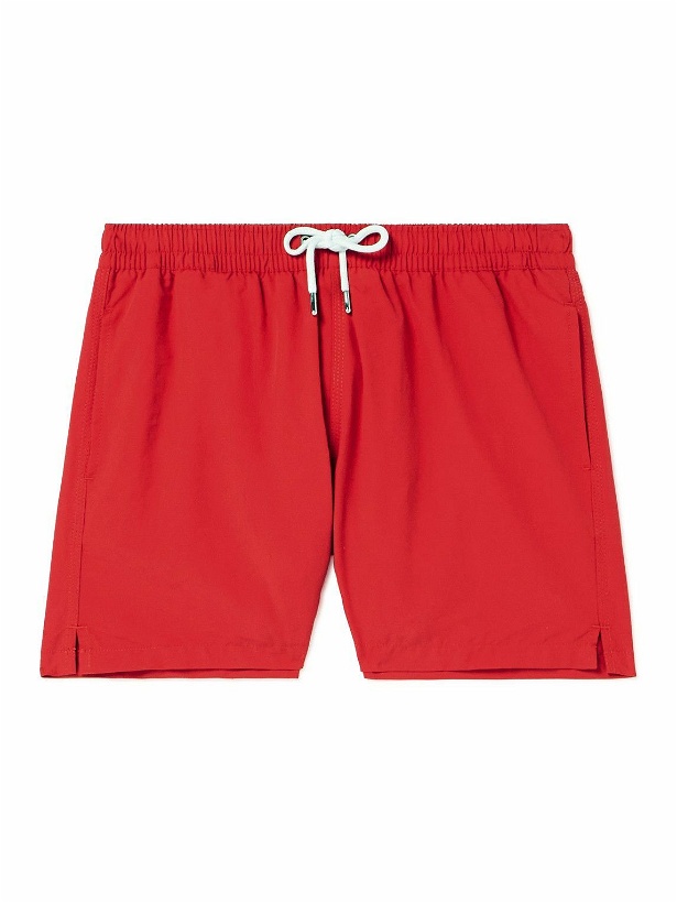 Photo: Drake's - Slim-Fit Mid-Length Swim Shorts - Red