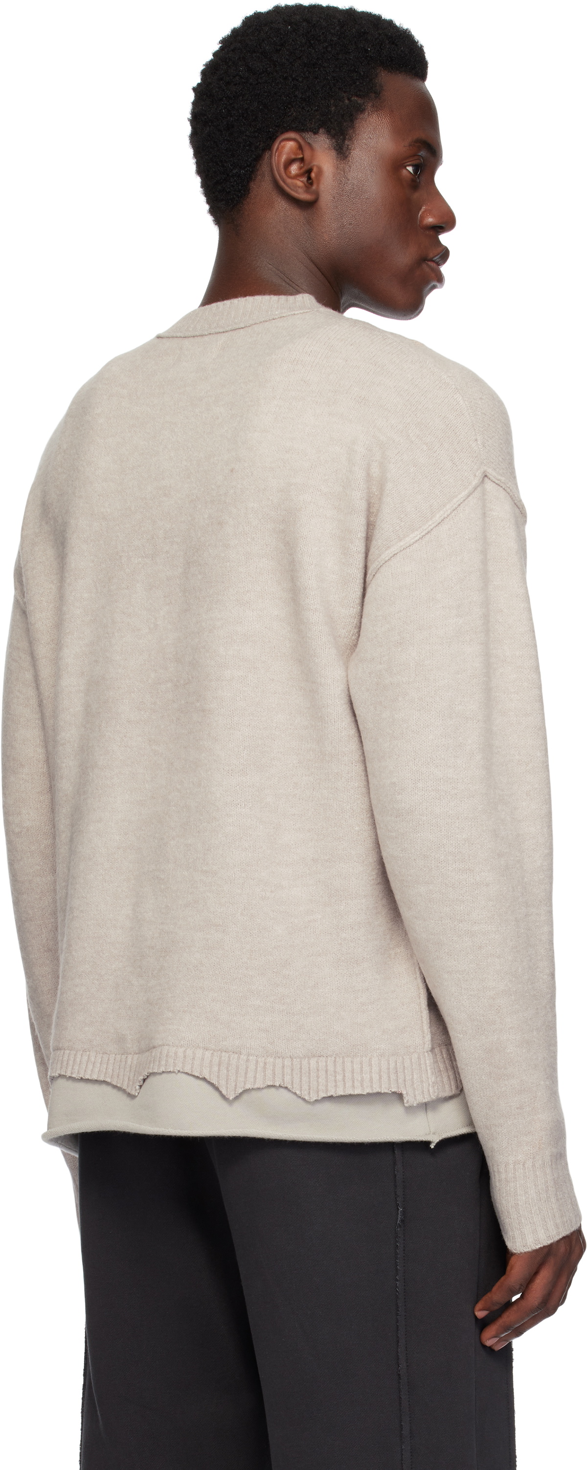 Izzue Taupe Layered Sweater