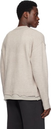 Izzue Taupe Layered Sweater