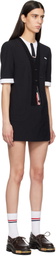 Thom Browne Black Trompe L'Oeil Patch Pocket Minidress