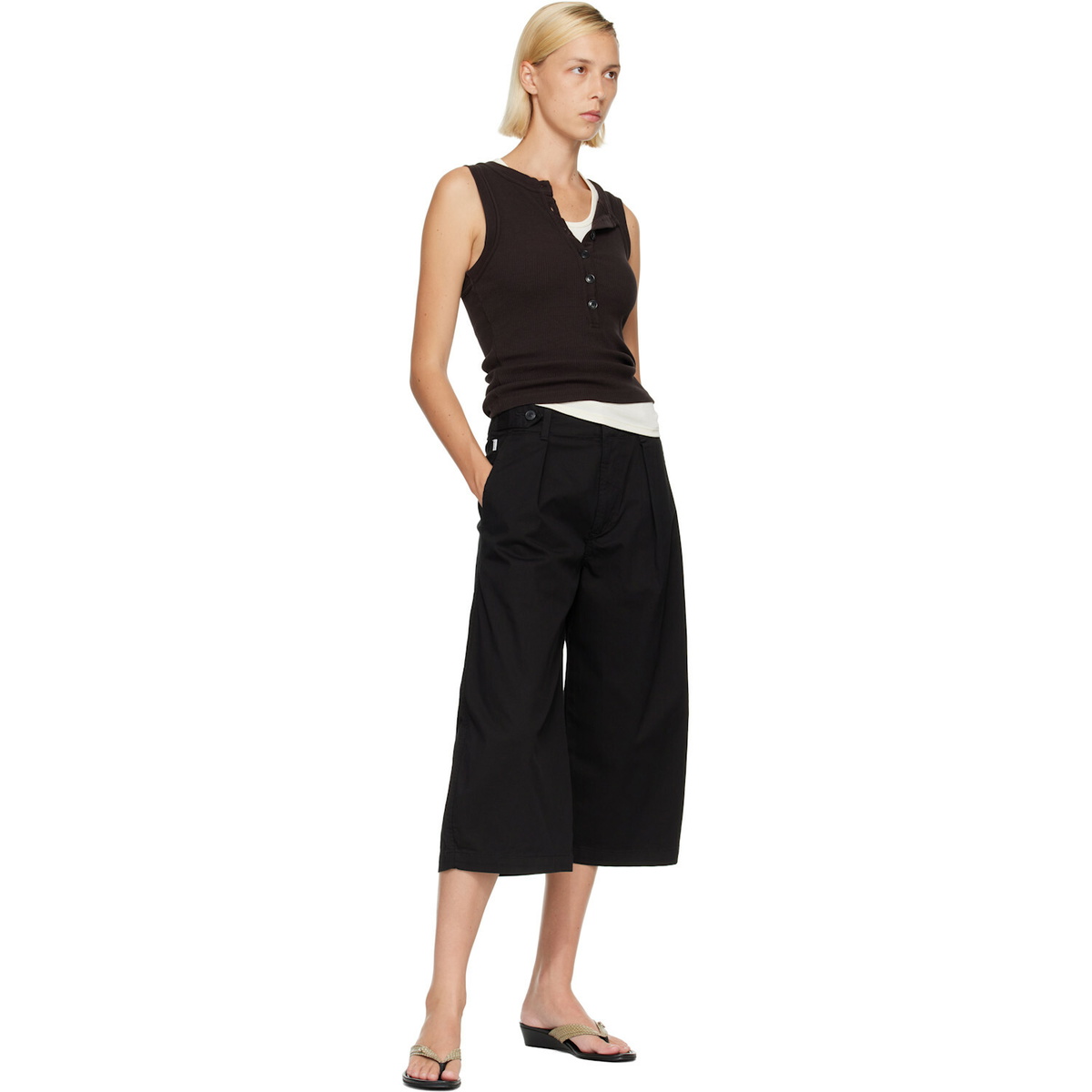 Citizens of Humanity Black Cocoon Culotte Trousers
