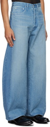 stein Blue Deformation Wide Jeans