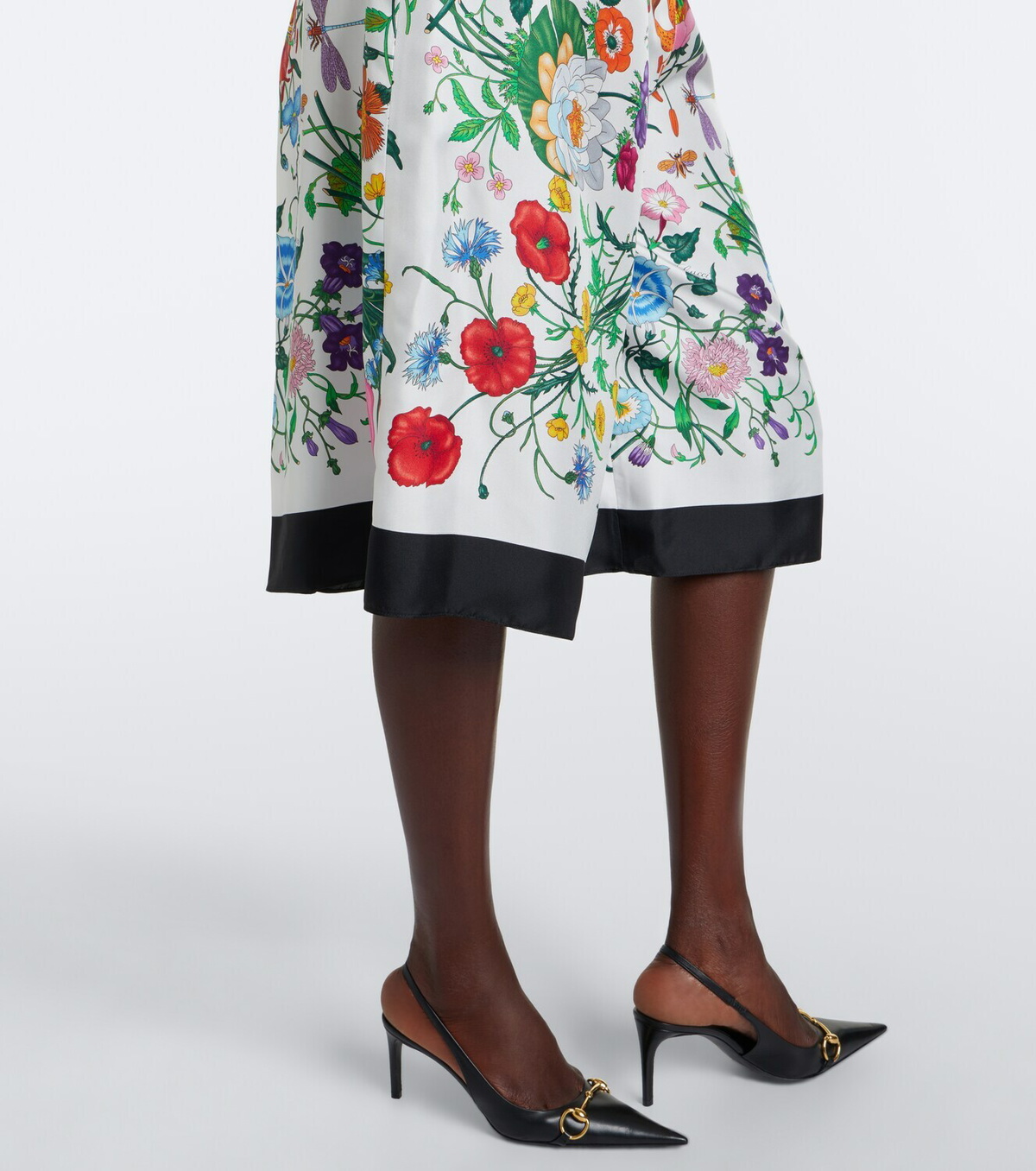 Gucci Gucci Flora silk twill culottes