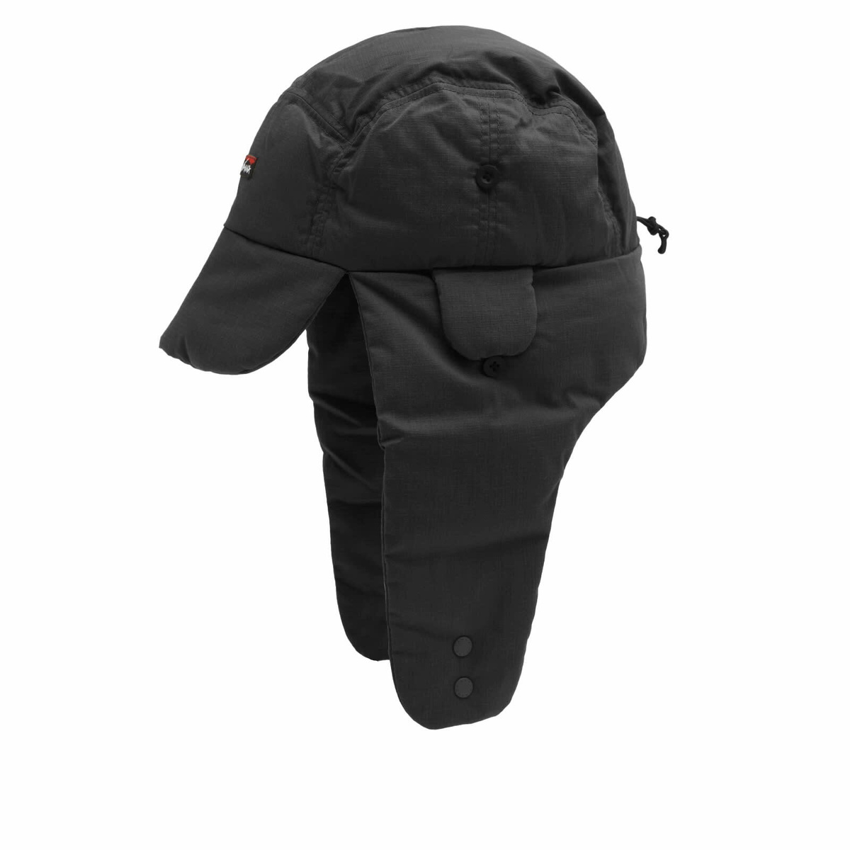 Nanga Men's Hinoc Ripstop Down Ear Flap Cap in Black Nanga
