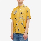 Jacquemus Men's Melo Spiral Short Sleeve Shirt in Orange/Black