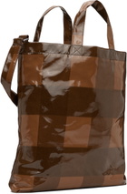 Charles Jeffrey LOVERBOY Brown Large Two Strap Check Tote