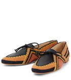 Gabriela Hearst - Hays leather-paneled crocheted loafers