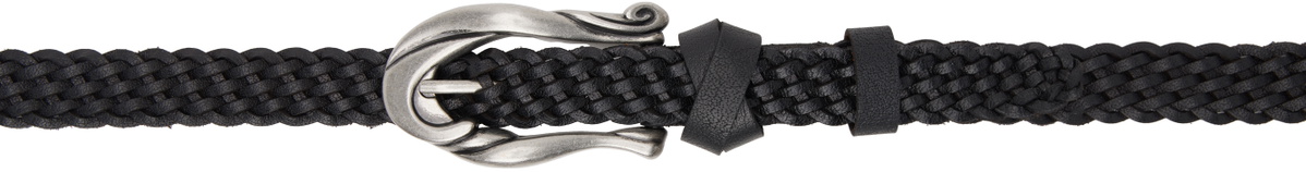 Fax Copy Express Black Twisted Hardware Belt