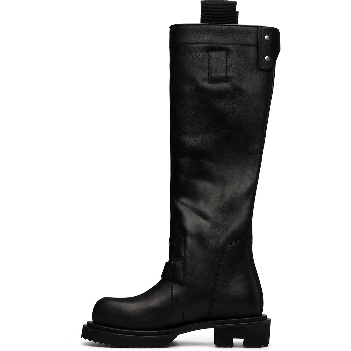 Rick Owens Black Tower Knee Pull-On Gabe Tall Boots