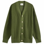 Heresy Men's Braid Cardigan in Green