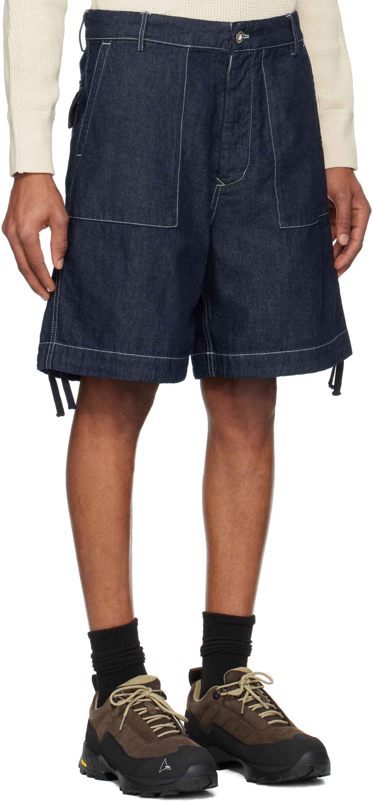 C.P. Company Blue 3/1 Denim Shorts