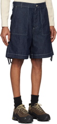 C.P. Company Blue 3/1 Denim Shorts