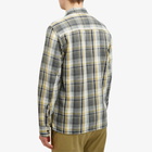 Officine Generale Men's Officine Générale Ahmad Indian Twill Check Shirt in Olive/Ecru/Mustard