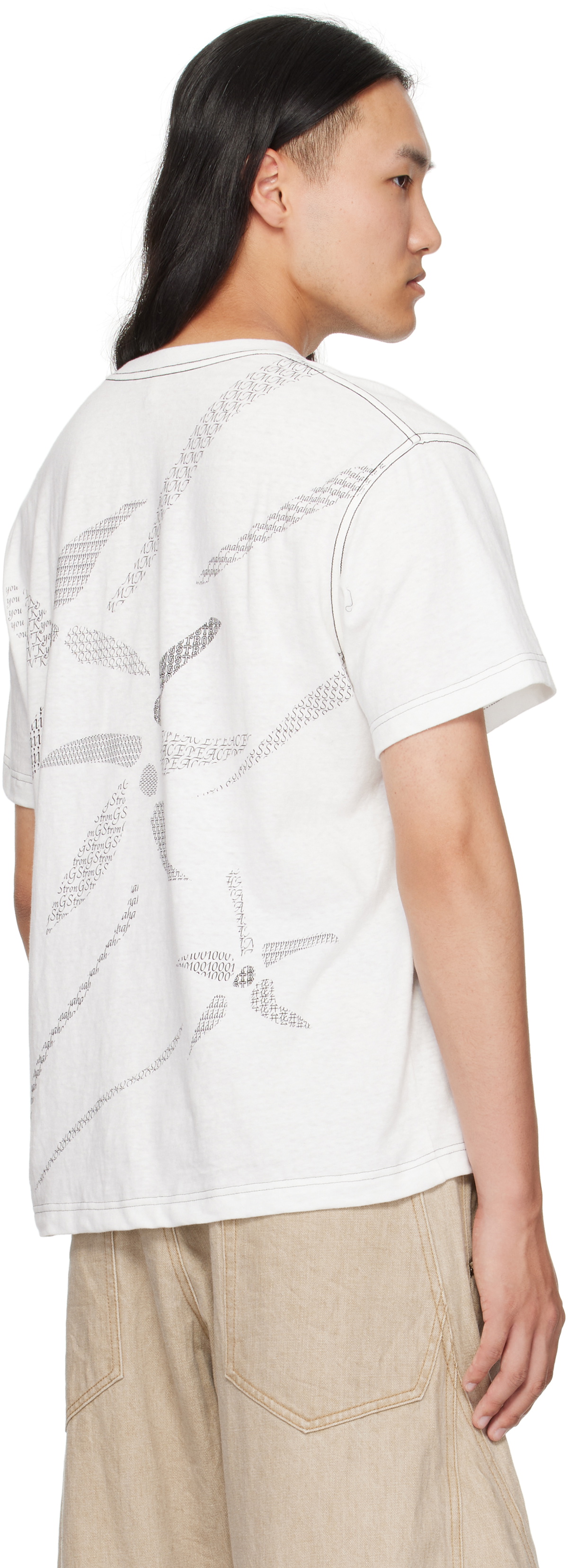Khoki White Printed T-shirt