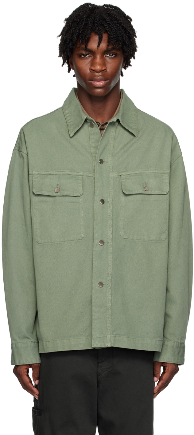 LEMAIRE Green Button Denim Jacket Lemaire