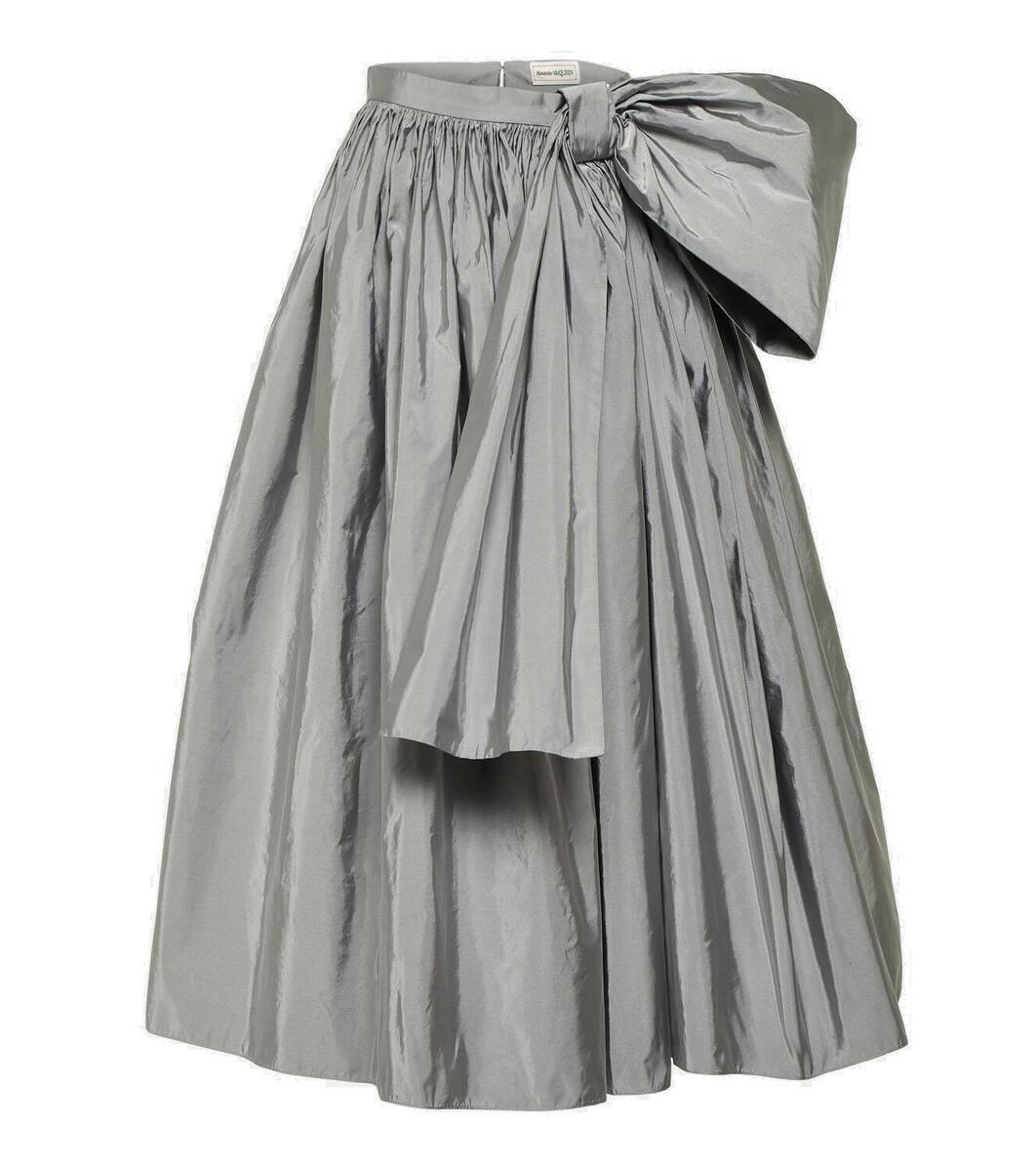 Alexander McQueen Bow-detail pleated midi skirt Alexander