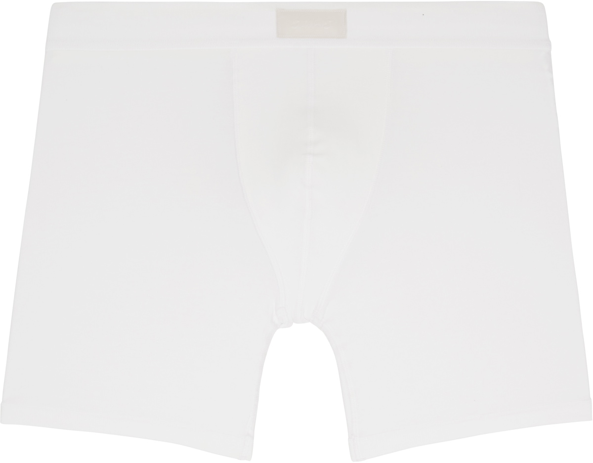 SKIMS Three-Pack White SKIMS Cotton 5 Boxer Briefs