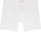 SKIMS Three-Pack White SKIMS Cotton 5 Boxer Briefs