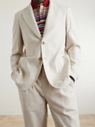 Oliver Spencer - Tillman Herringbone Cotton and Linen-Blend Suit Jacket - Neutrals