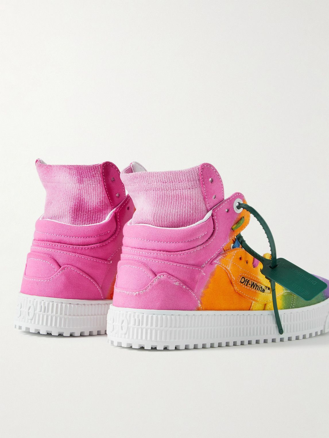 pink off white high tops