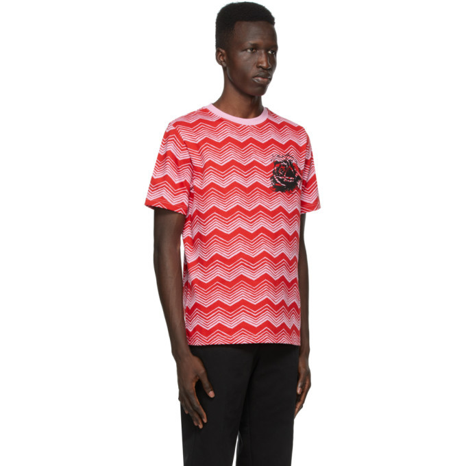 SSENSE WORKS SSENSE Exclusive Jeremy O. Harris Red and Pink Rose T-Shirt