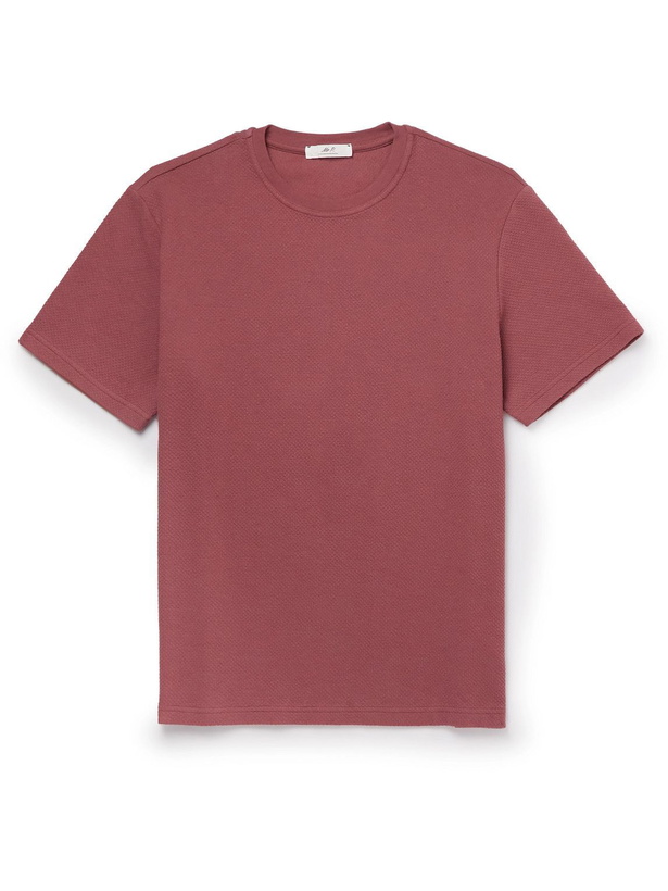 Photo: Mr P. - Textured Organic Cotton T-Shirt - Burgundy