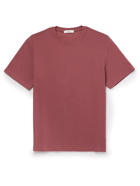 Mr P. - Textured Organic Cotton T-Shirt - Burgundy