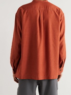 And Wander - Grandad-Collar COOLMAX Linen-Blend Shirt - Red