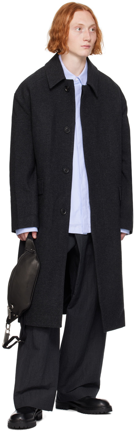 Juun.J Gray Herringbone Coat